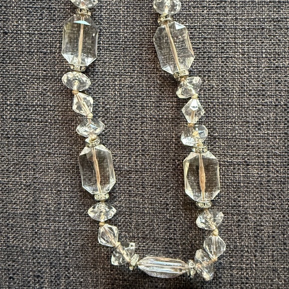 Elegant transparent Beaded Necklace by LOFT - 18” long - Picture 7 of 8